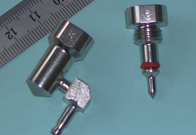 Ruby nozzles can be used for beads down to 100 µm