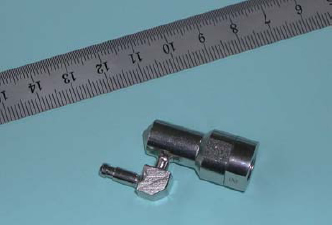 Ruby nozzles can be used for beads down to 100 µm